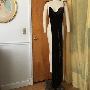 J.C. Obando Velvet Crowlneck Dress